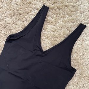 V Neck Abercrombie & Fitch Black Bodysuit